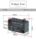 5PCS Momentary Micro Limit Switch CHZJTTDQ V-15.V-151.V-152.V-153.V-154.V-155.V-156   Travel switch limit switch silver contact