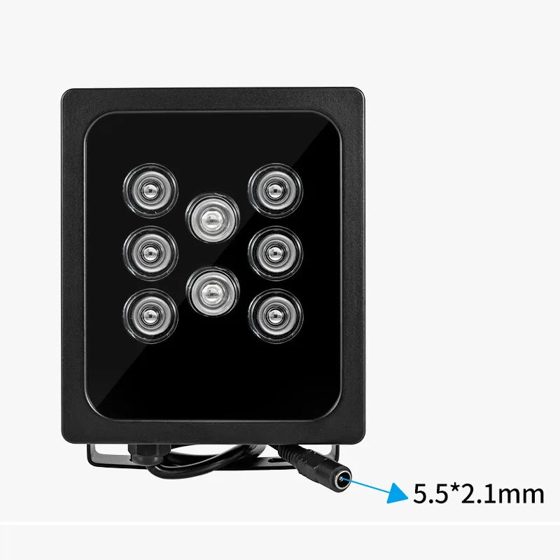 940NM Invisible Illuminator 60M IR Distance 8Array LEDs Infrared Waterproof Night Vision For CCTV Camera 90/60/45/30/15/9 Degree