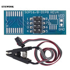 CH341A 24 25 Series EEPROM Flash BIOS USB Programmer Module + SOIC8 SOP8 Test Clip + 1.8V adapter + SOIC8 adapter DIY KIT