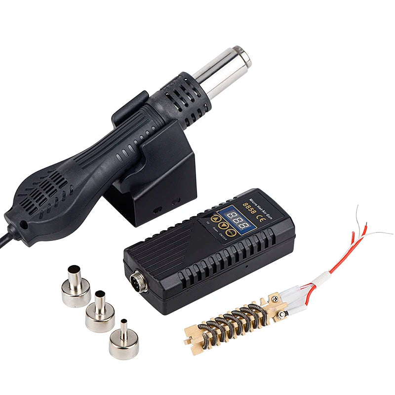 JCD 8858 Micro Hot Air Gun 750W Rework Soldering Station LCD Digital Hair Dryer For Soldering 110V Heat Gun Welding Repair Tools