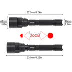SecurityIng  Infrared Flashlight  IR 850nm 940nm T50 LED Zoomable Hunting Light Torch Long Range 18650 for Night Vision Device