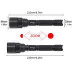 SecurityIng  Infrared Flashlight  IR 850nm 940nm T50 LED Zoomable Hunting Light Torch Long Range 18650 for Night Vision Device