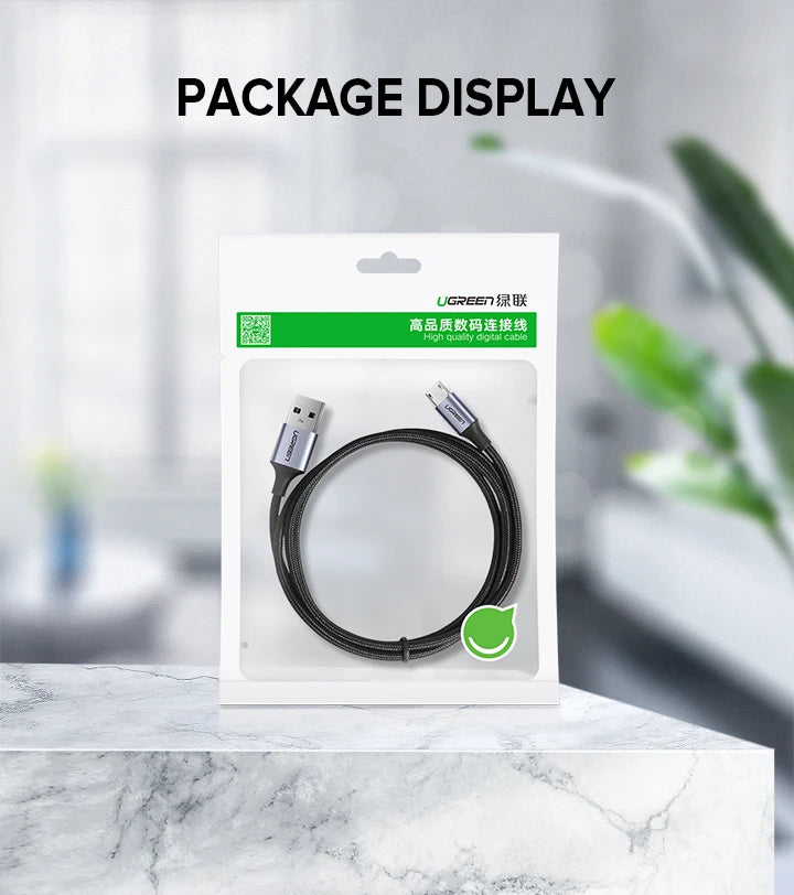 UGREEN Micro USB Cable Fast Quick Charger Cable USB to Micro USB 2.0 Android Charging Cord for Samsung Galaxy S7 S6 Note Wire
