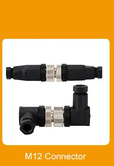 Cloweit M12 3 4 5 8 Pins PVC LED IP67 Sensor Cable Connector Type A Socket Plug 2m Waterproof  Male&Female Straight Angle