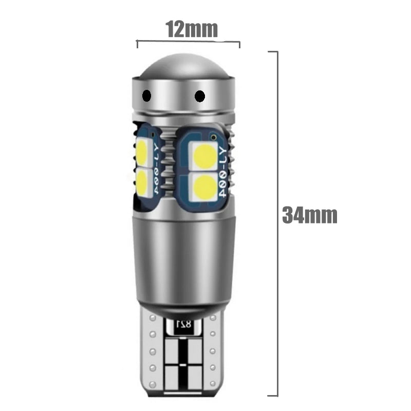 2PCS High Quality T10 W5W Super Bright 3030 LED Car Interior Reading Dome Light Marker Lamp 168 194 LED Auto Wedge Parking Bulbs