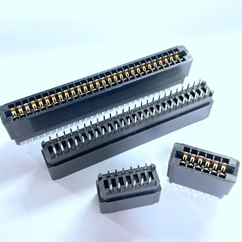 5PCS 2.54mm Pitch 4P6P8P10P12P14P16P18P50P56P-84P Edge Card Connector Slot Bus Socket Gold Finger Socket PCB Board Straight Pin
