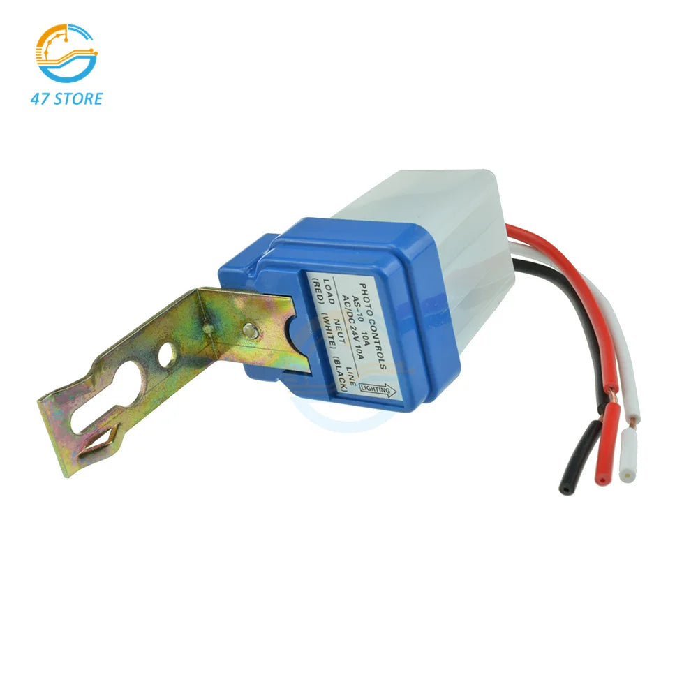 Automatic On Off Photocell Street Lamp Light Switch Controller DC12V AC 220V 50-60Hz 10A Photo Control Photoswitch Sensor Switch
