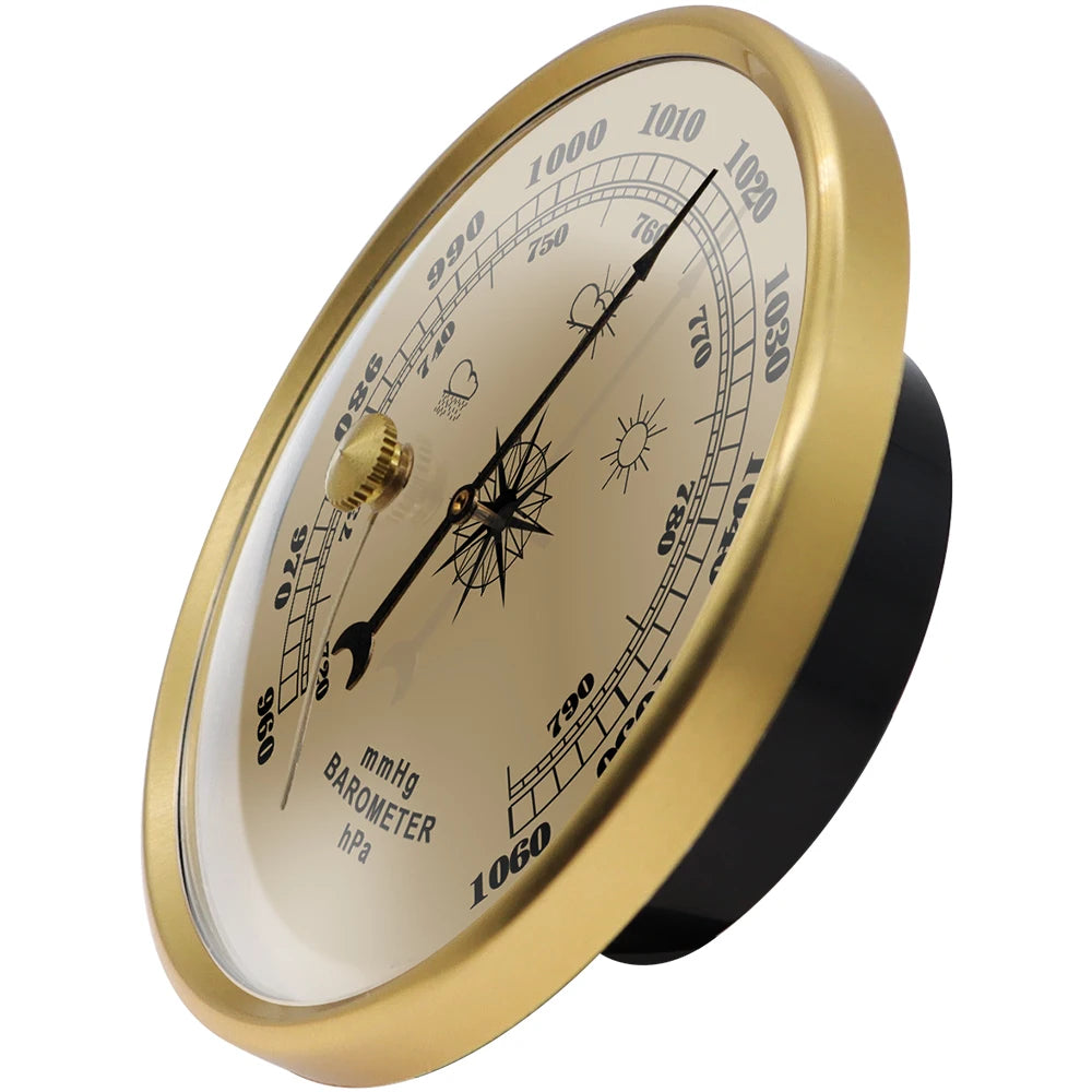 Barometer Air Pressure Gauge Wall Hanging Weather Forecast Station Thermometer Hygrometer for Ships Laboratories Families Tools