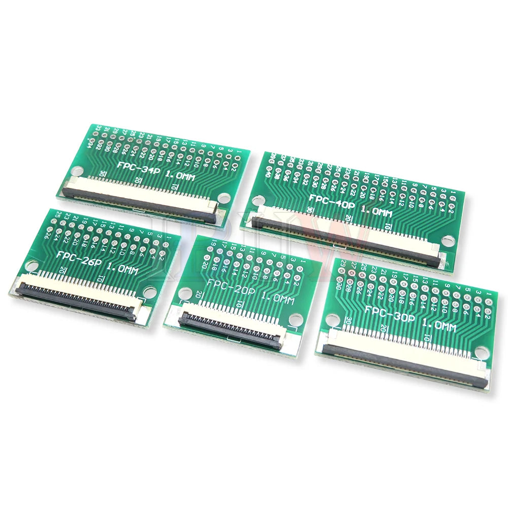 FPC FFC 0.5MM 1.0MM Pitch Conversion board DIY PCB board 6P~60P 6 8 10 20 24 26 30 34 40 50 60 P connector For Cable transfer