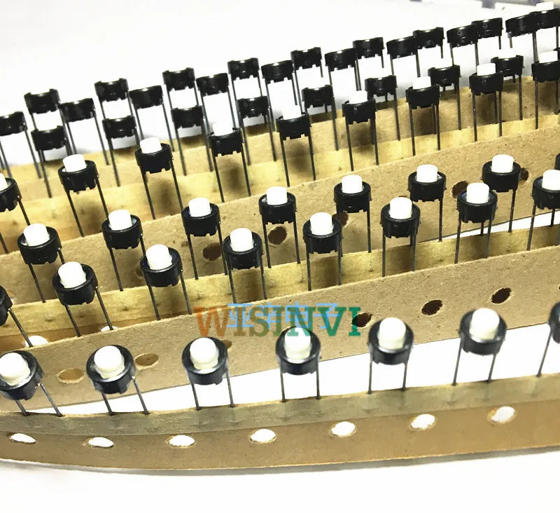10-100PCS SKRGAED010 Tact Switch 6*6*5 White Touch Switch 6X6X5mm DIP Tactile Push Button Micro Switch Original