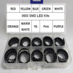 10Valuesx100pcs=1000pcs 0603 Ultra Bright Red/Green/Blue/White/Yellow /Warm White/Orange/Pink/Purple/Yellow Green Smd Led Diode