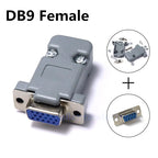 2/5sets DB-9 RS232 Serial Port Connector DB Connector 9/15/25/37 Pin Copper RS232 COM Adapter With Plastic Case Metal shell