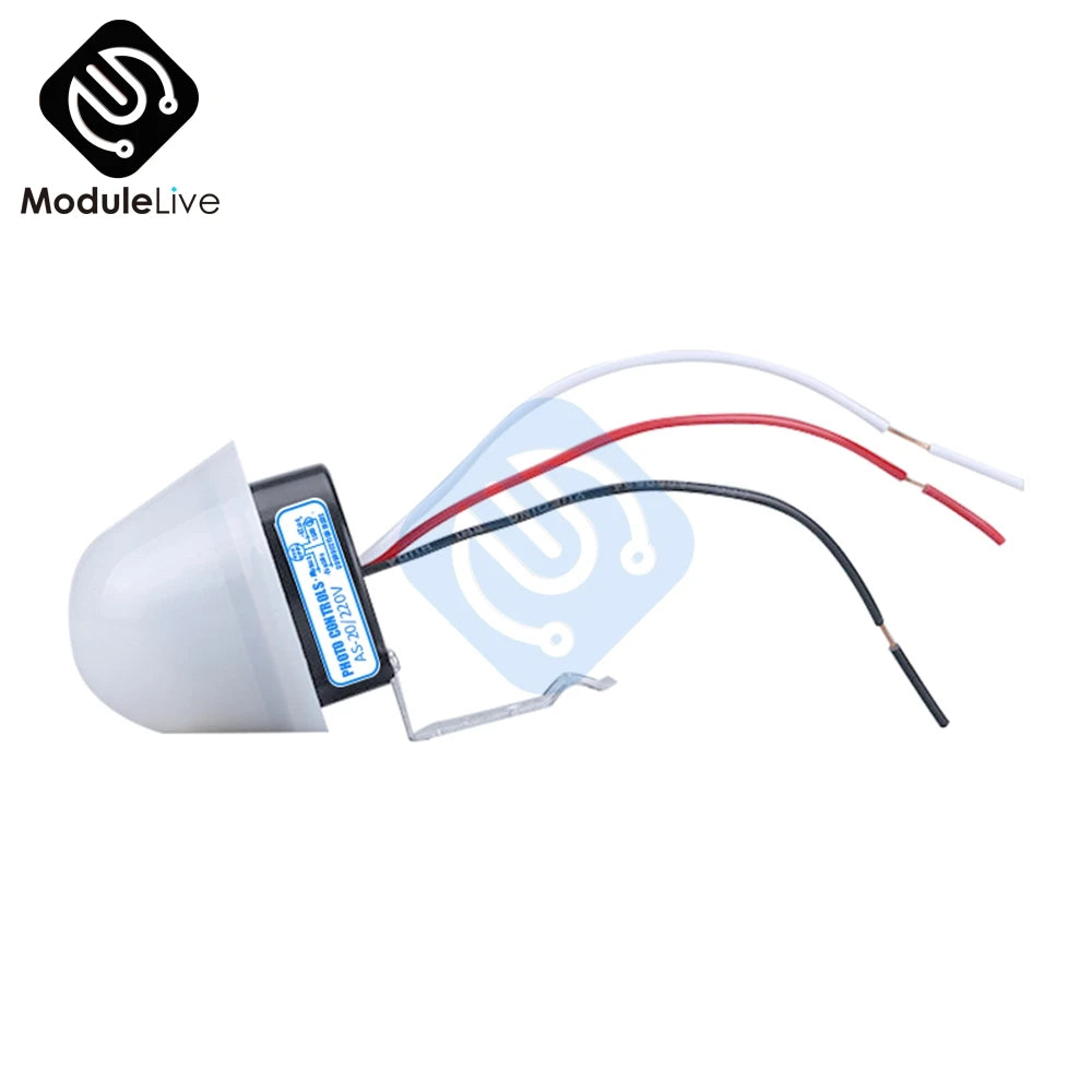 AS-20 DC 12V AC 110V 220V 10A Waterproof Sensitive Auto Photo Switch On/Off Photocell Street LED Light Switch Sensor Switch Tool