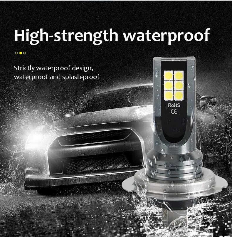 2PCS H8 H11 Led HB4 9006 HB3 9005 Fog Lights Bulb 3030 12SMD 6000K White Car Driving Running Lamp Auto Front Lamp Leds Light 12V