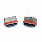 IPX7 Waterproof Type C 6 Pin SMT Socket Connector USB 3.1 Female SMD DIP For Huawei Samsung Lenovo PCB Design DIY High Current