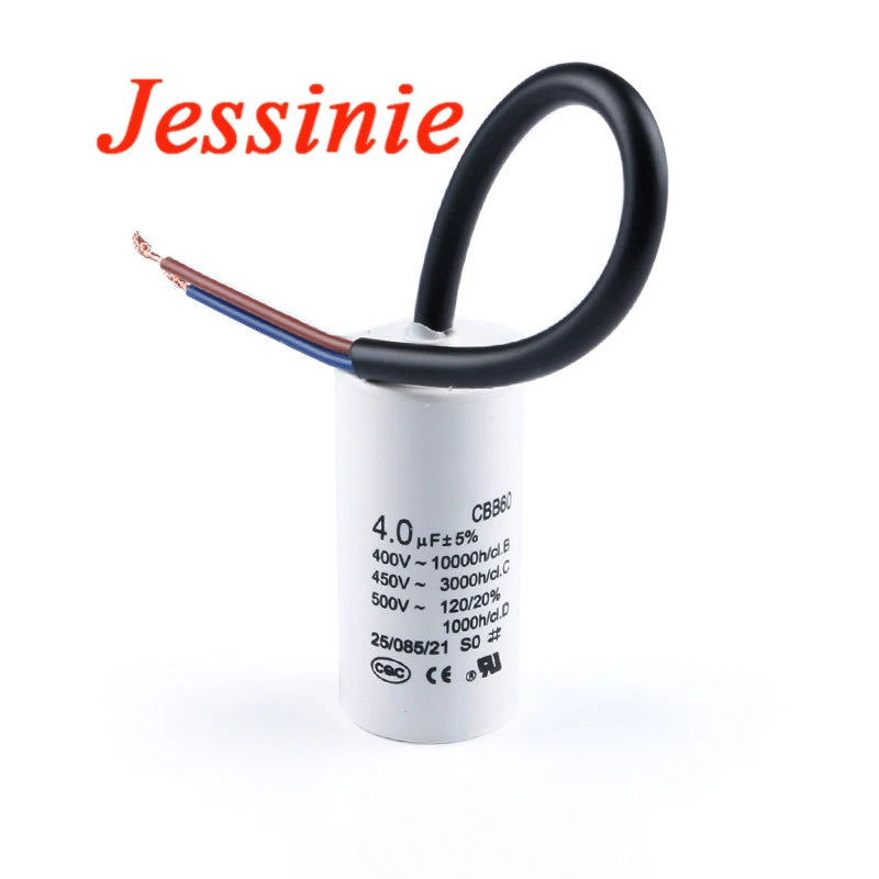 Motor Run Capacitors CBB60 450VAC Starting Capacitor 5% 2/4/5/6/8/10/12/14/15/16/18/20/25/30/40/45/70/80UF for Washing Machine
