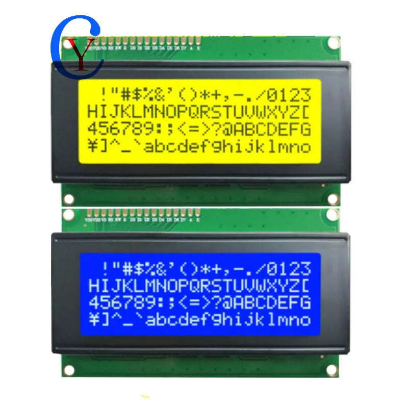 5V LCD Dots 2004 20X4 Display Blue Yellow Screen LCD2004+I2C Board English Russian Cyrillic Font For 3D Printer IIC Adpater