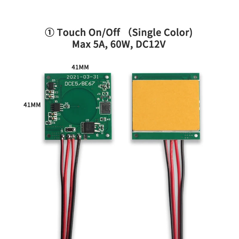 Bathroom LED Dimmer 12V Touch Sensor 60W Capacitive Touch Sensor Switch 5A Touch Dimmer for Mirror Light