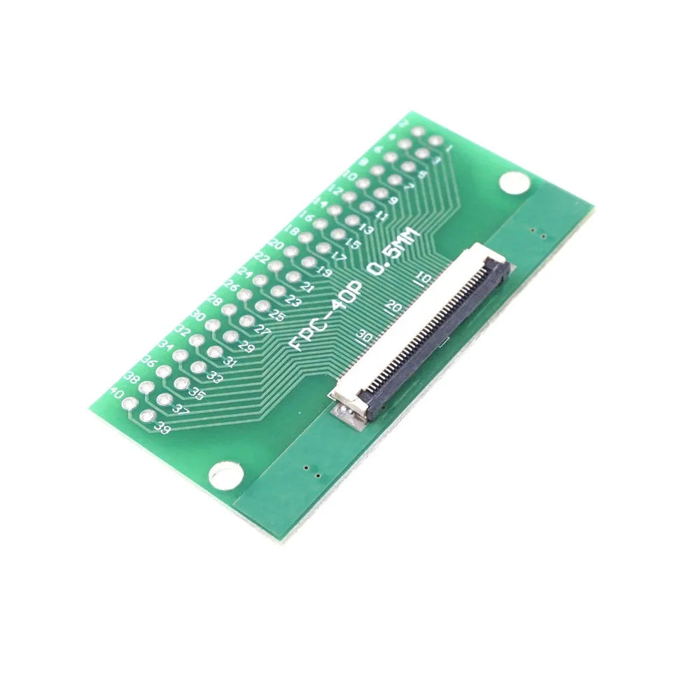 2 Pcs FPC FFC Cable 4 6 8 10 12 15 20 24 30 40 50 60 PIN 0.5 Mm Cable PCB Adapter to 2.54 Mm 1 Inch Pitch Through Hole PCB