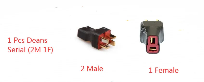 1PCS Deans T Plug  EC3 EC5 XT60 XT90 Parallel Serial Adapter Lipo Battery Converter Connector Plug DIY RC Model accessories
