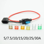 1PC  5/7.5/10/15/20/25/30A Fuse auto Car Replacement Mini Waterproof Power Socket Small Blade Type inline InLine Fuse Holders