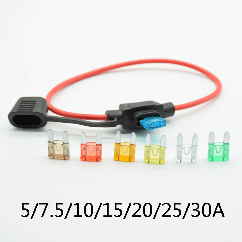 1PC  5/7.5/10/15/20/25/30A Fuse auto Car Replacement Mini Waterproof Power Socket Small Blade Type inline InLine Fuse Holders