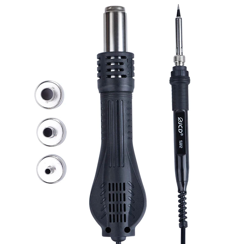 JCD Hot Air Gun Desoldering Hot Air Gun Handle Soldering Iron is Suitable for 858D 868D 8898 Rework Solder Repair Station
