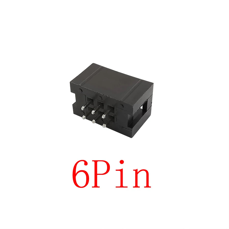 10Pcs DC3 2.54mm 6/10/16/20/26/34/40/50 Pin Male Socket IDC Box Headers PCB Connector Double-spaced ISP Straight Needle