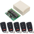 Wireless Remote Control DC 6V 12V 24V 30V 4CH RF Relay Receiver and 433MHZ Transmitter for Garage/Light/Motor/Home Appliance