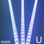 1-10 PCS LED Rigid Strip DC12V 50CM 20 Inch SMD5730 36LEDs U/V-Shaped Flat LED Aluminum Channel Rigid Strip for Indoor Lighting