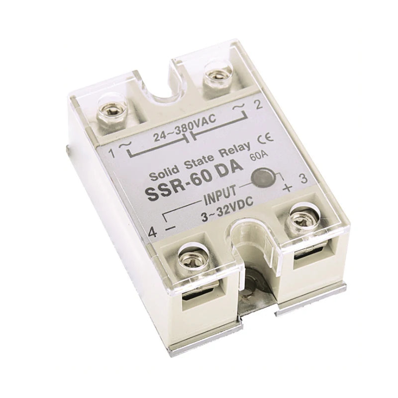 Slim Solid State Relay 10A 25A 40A Dc control Ac/ Ac control Ac Single Phase SSR Din Rail Mount Relays Module equipped Heat sink