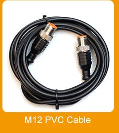 Cloweit M12 3 4 5 8 Pins PVC LED IP67 Sensor Cable Connector Type A Socket Plug 2m Waterproof  Male&Female Straight Angle