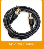 Cloweit M12 3 4 5 8 Pins PVC LED IP67 Sensor Cable Connector Type A Socket Plug 2m Waterproof  Male&Female Straight Angle