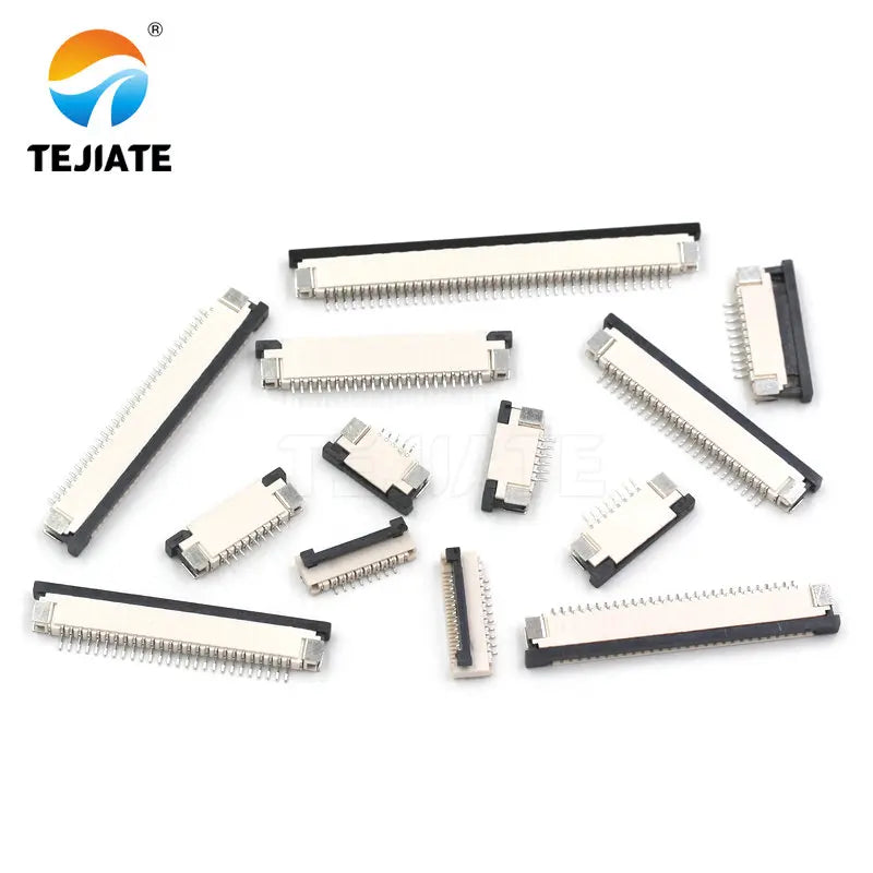10PCS FFC/FPC Connector Flat Cable Socket 1.0MM Adapter 16/18/20/22/24/26/28/30/40P Down Drawer Type Plug Kit