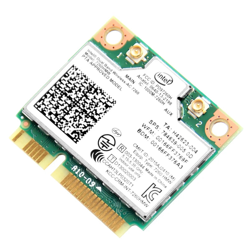 1200Mbps Dual Band 802.11AC  for Intel7260 7260AC 7260HMW 2.4/5GHZ 867M Wifi Bluetooth 4.0 Mini PCIe Wireless Network Wlan Card