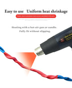 100 METER/Roll BLACK 5/6/8/10/12mm Heat Shrink Tubing Tube Kit Insulation Tubing Wire Cable
