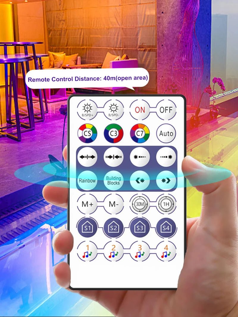 BLE WS2812B Controller BT Music for Pixel LED Strip Light SK6812 WS2811 WS2812 LED Light Strip USB 5V APP Remote Controller