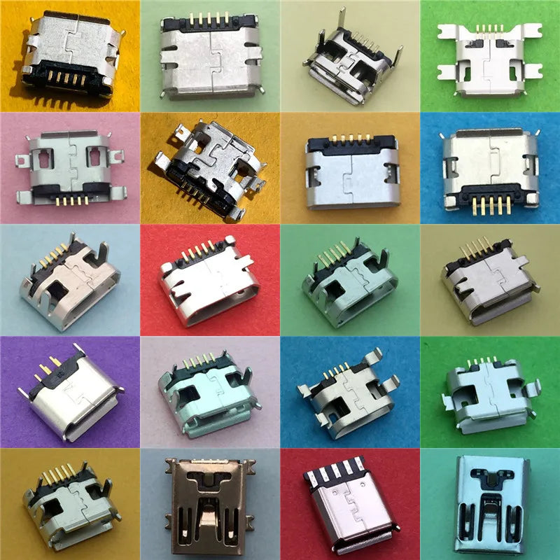 20Models Micro USB 5pin Female Connector For Mobile Phone Charging SMT Socket Data Jack Connector Port PCB Board Drop Shipping
