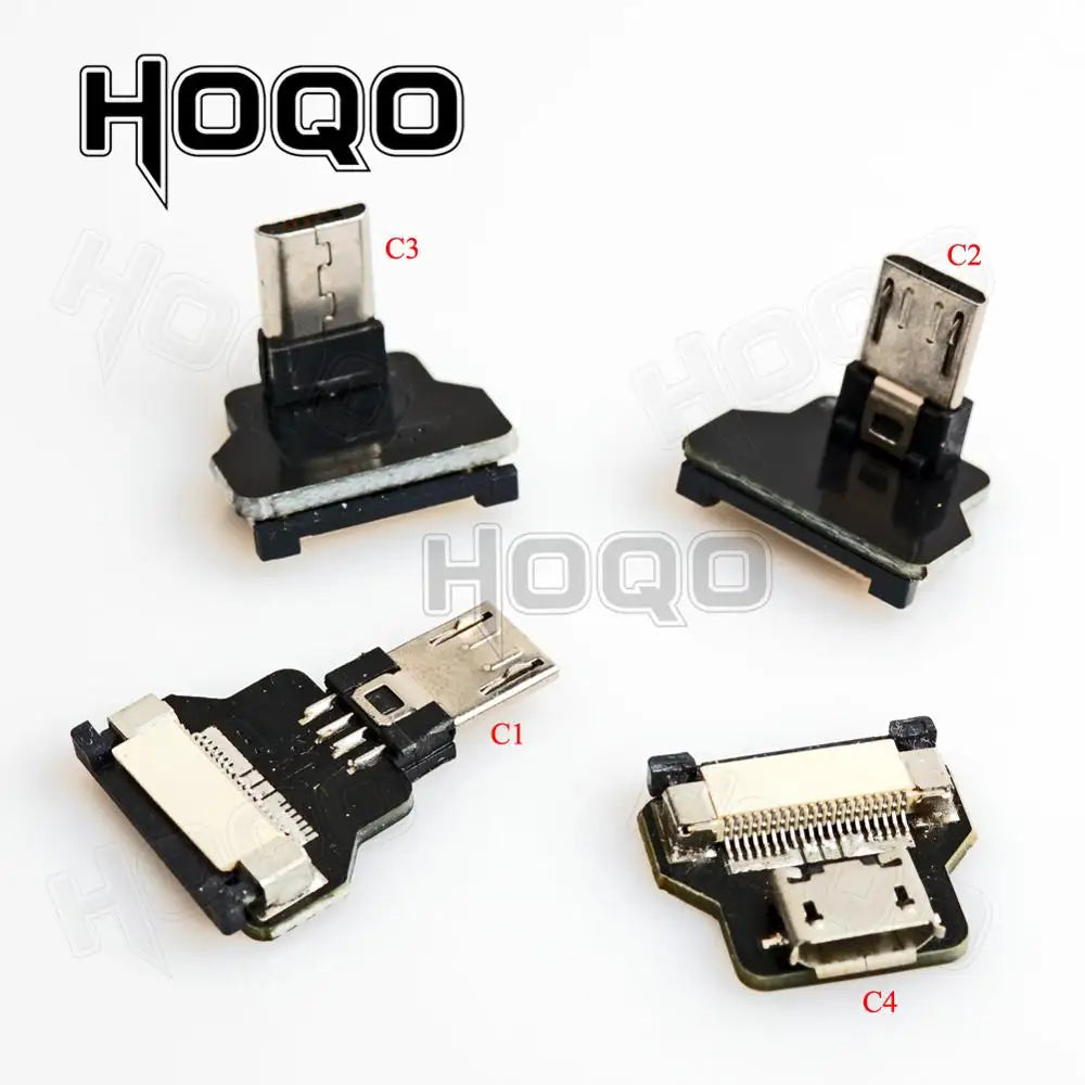 Ribbon Flat FPV  Micro-USB Connector Flexible Cable Raspberry Pi 4 Micro USB/Mini USB Male to Male 90 Degree FFC 20pin Flexible