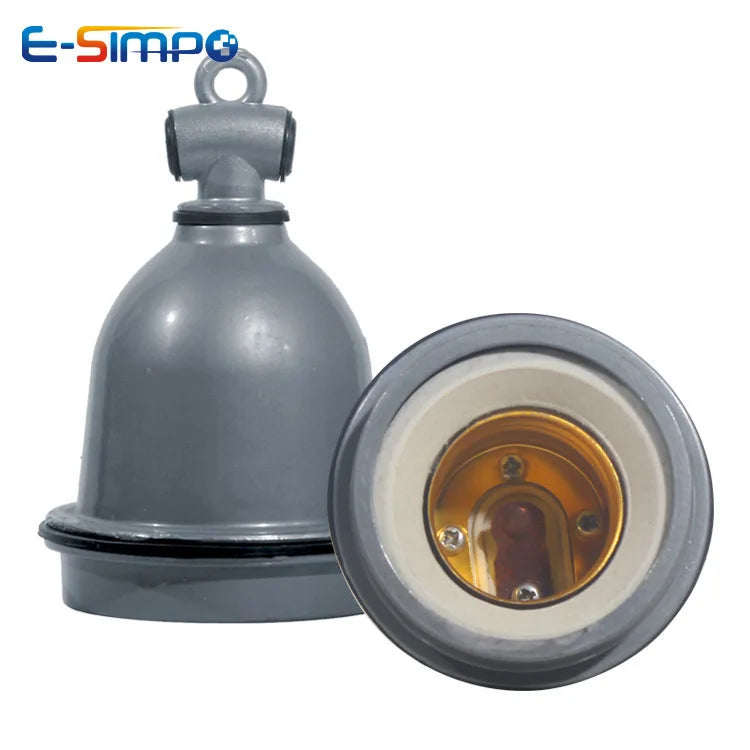E27 E40 Tee Lamp Holder Dust/Waterproof Porcelain Livestock Veterinary Farm High Temperature Resist Aluminum LED Light Socket