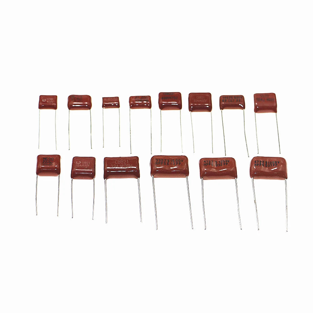 150pcs/Box 15 Types 10nf-68nf 400v 630v CBB Metal Film Capacitors Assortment Kit
