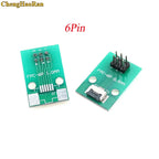 1pcs 4P-- 50P 0.5mm Pitch Connector SMT Adapter to 2.54mm 1.00 Inch Hole FPC FFC Cable Welded Board + Double Row Straight Pin