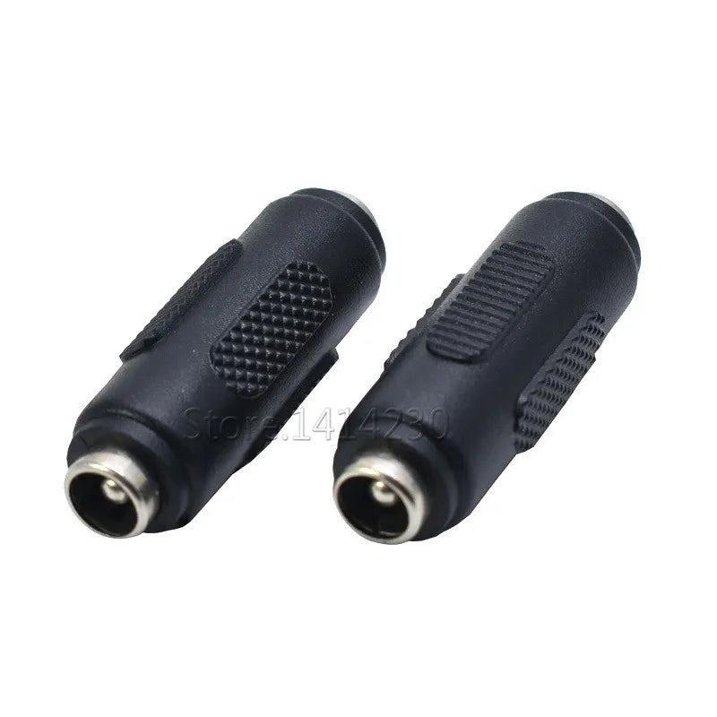 DC Conversion Head Jack Double Male to Male 5.5*2.5MM / 5.5X2.5mm Female to Female Panel Mounting Adapter Connector Plug
