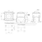 Tact Push Button Switch 12V Copper 4PIN DIP2 SMD Micro Switch 6X6X5 4.3 5 5.5 6 7 8 9 10 11 12 13 15MM TV Toys Home Use Button