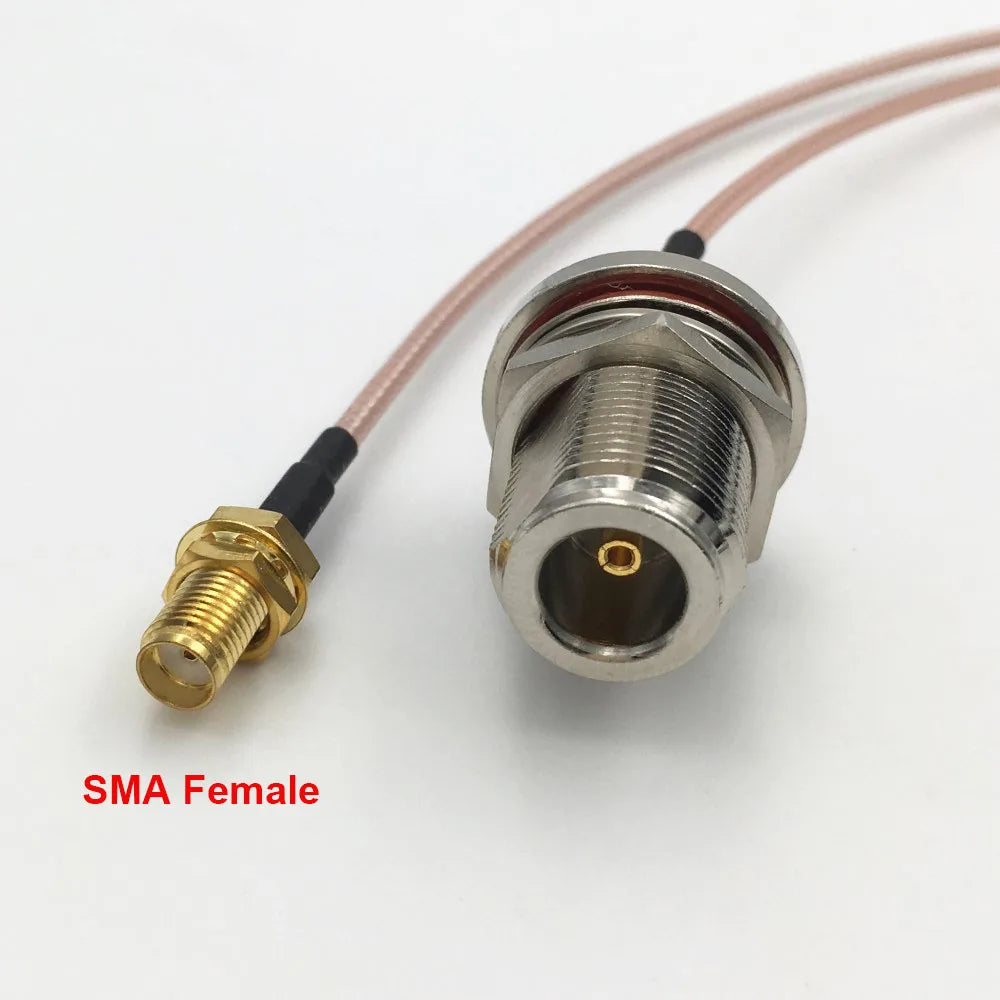 1Pcs Waterproof N Female Bulkhead Plug to SMA / RP-SMA Male / Female Jack RG316 Blue / Brown RF Coaxial Jumper Cable Connector