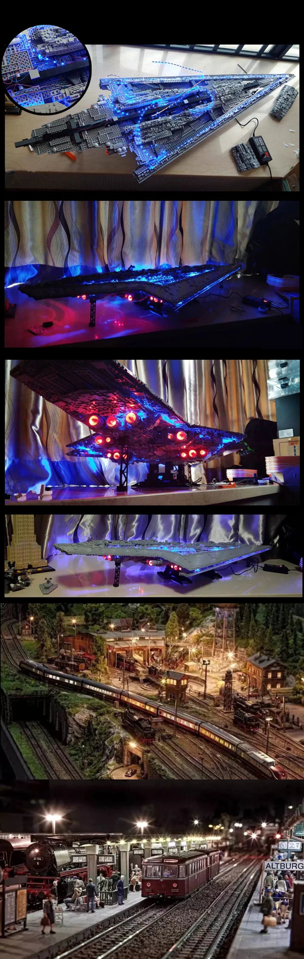 10pcs/lot wired 20cm long 7-color LED patch lights 4 sizes 1206 0805 0603 0402 Building microscene toy layout lights