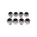 M12 Panel Back Mount Flange Socket Sensor Connector Waterproof Screw Threaded Coupling Male Female 3 4 5 8Pin M1216