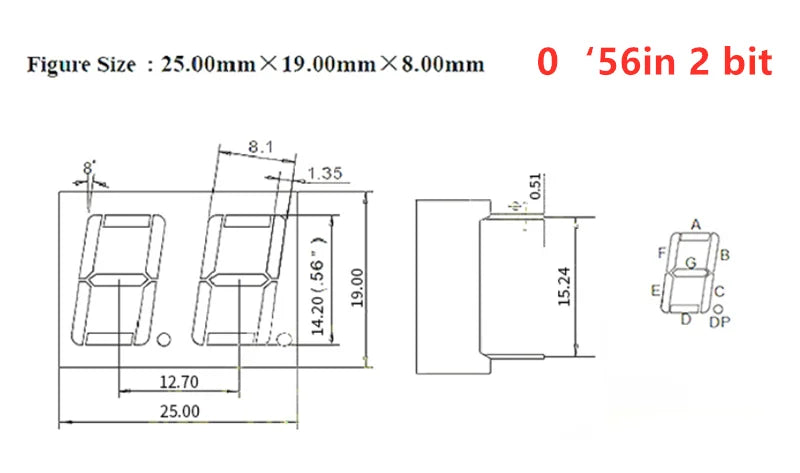 5Pcs 0.28 Inch Digital Tube LED Display 1Bit 2Bit 3Bit 4Bit Display Common Anode / Cathode 0.28"/0.36"/0.4"/0.56" 7 Segment Red