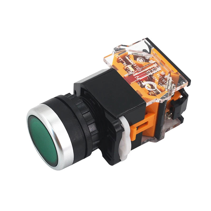 1pcs LA38 Push Button Switch Self-locking Start Power Switch On Off Self-returning Jog Button 22MM Self-recovery