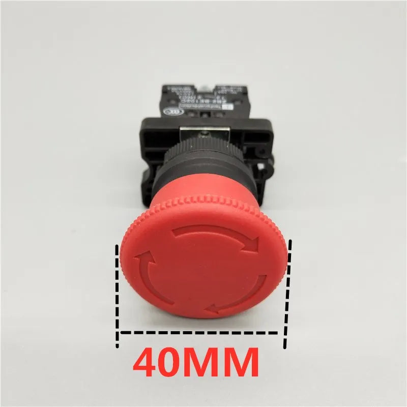 22mm Emergency Stop Mushroom Push Button Switch ZB2-BE102C Red NC XB2-ES542 Control Electrical Starter Switch 600V/10A